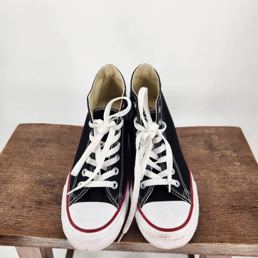 Converse Chuck Taylor Lux Mid Wedge Black Sneakers Size 8.5